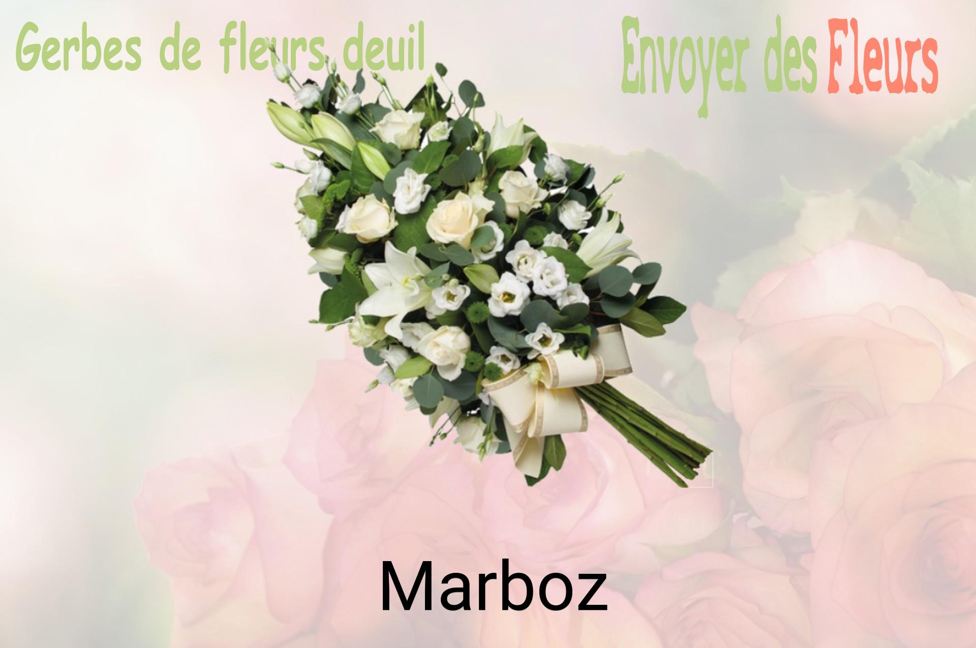 Gerbe de fleurs de deuil livrée à Marboz